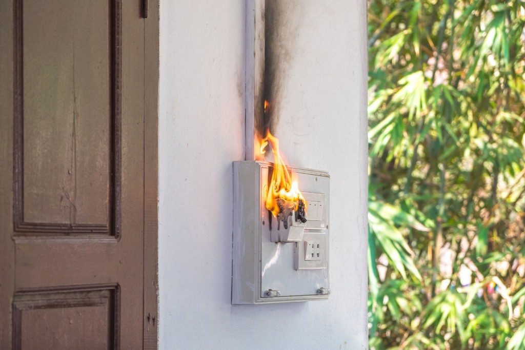 Switch on fire because of power surge