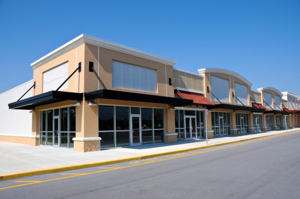 A commercial building for offices and shopping centers